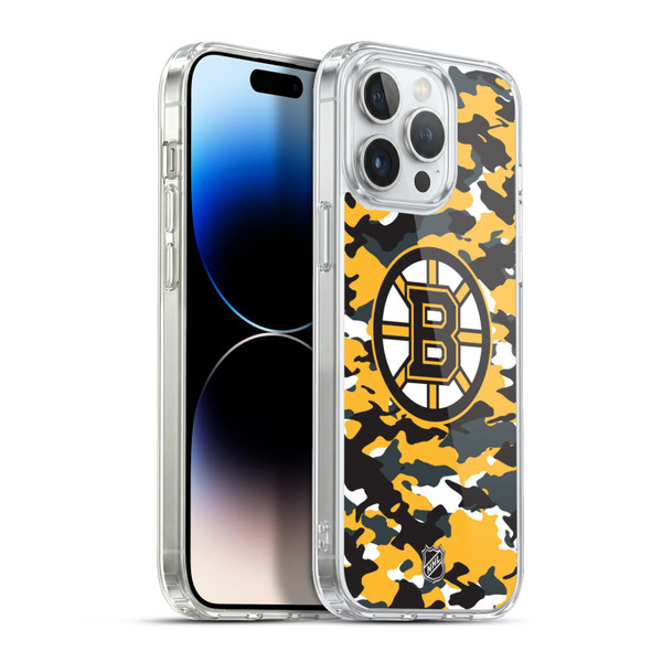 NHL Boston Bruins Camouflage Soft Gel Case for Apple iPhone 13 Pro Max & MagSafe