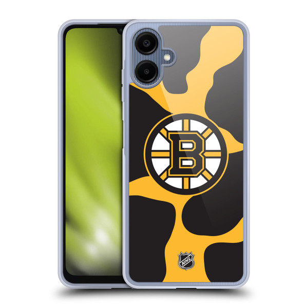 NHL Boston Bruins Cow Pattern Soft Gel Case for Samsung Galaxy A06 4G / 5G