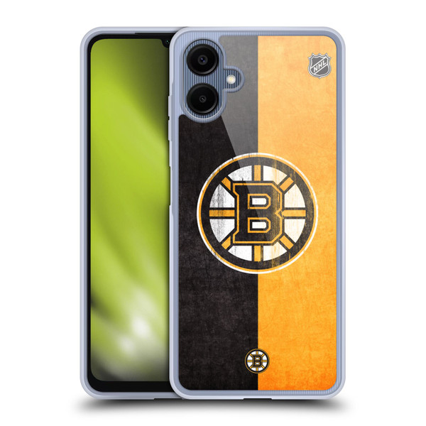 NHL Boston Bruins Half Distressed Soft Gel Case for Samsung Galaxy A06 4G / 5G