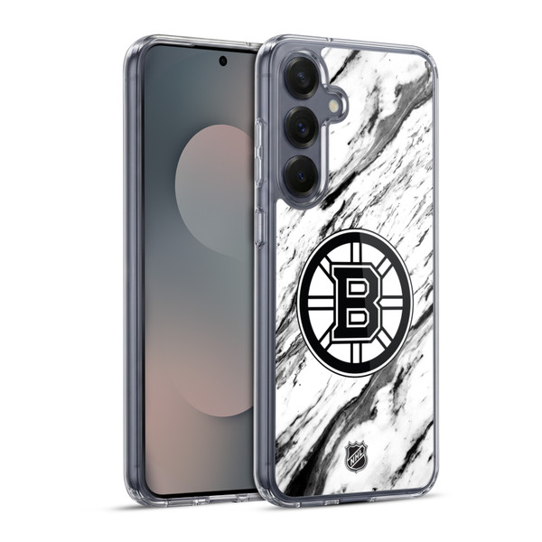 NHL Boston Bruins Marble Soft Gel Case for Samsung Galaxy S25+ & MagSafe
