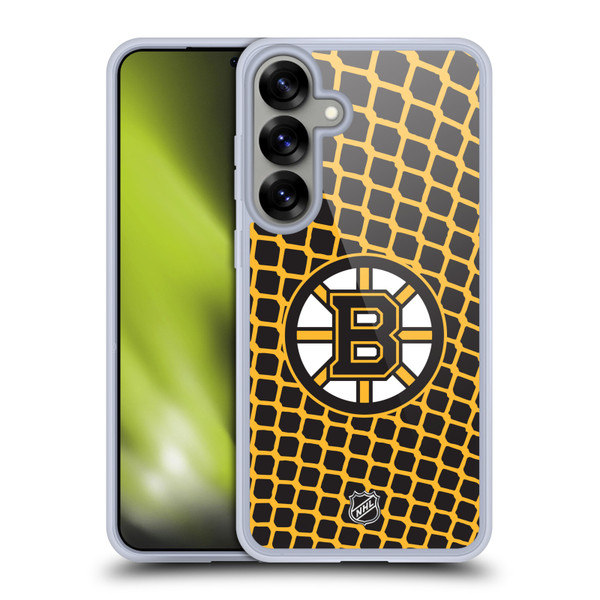 NHL Boston Bruins Net Pattern Soft Gel Case for Samsung Galaxy S25+ & MagSafe