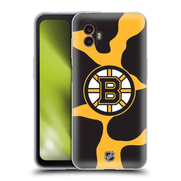NHL Boston Bruins Cow Pattern Soft Gel Case for Samsung Galaxy Xcover6 Pro/Pro2
