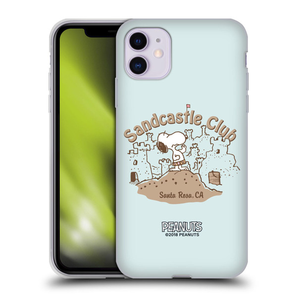 Peanuts Beach Snoopy Sand Castle Soft Gel Case for Apple iPhone 11