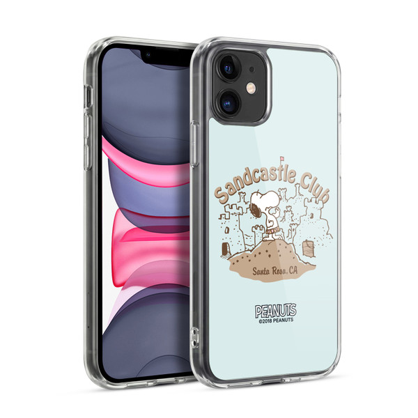 Peanuts Beach Snoopy Sand Castle Soft Gel Case for Apple iPhone 11