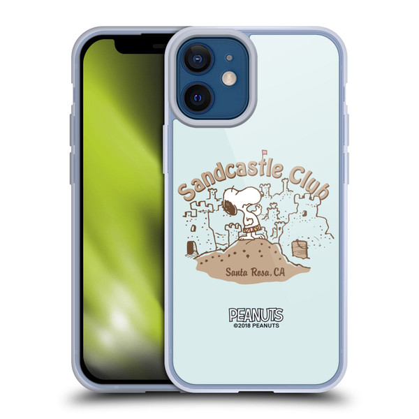 Peanuts Beach Snoopy Sand Castle Soft Gel Case for Apple iPhone 12 Mini & MagSafe