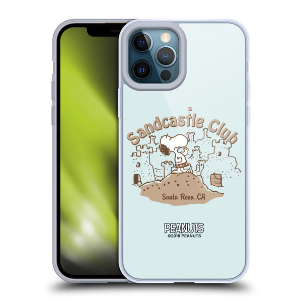 Peanuts Beach Snoopy Sand Castle Soft Gel Case for Apple iPhone 12 Pro Max & MagSafe