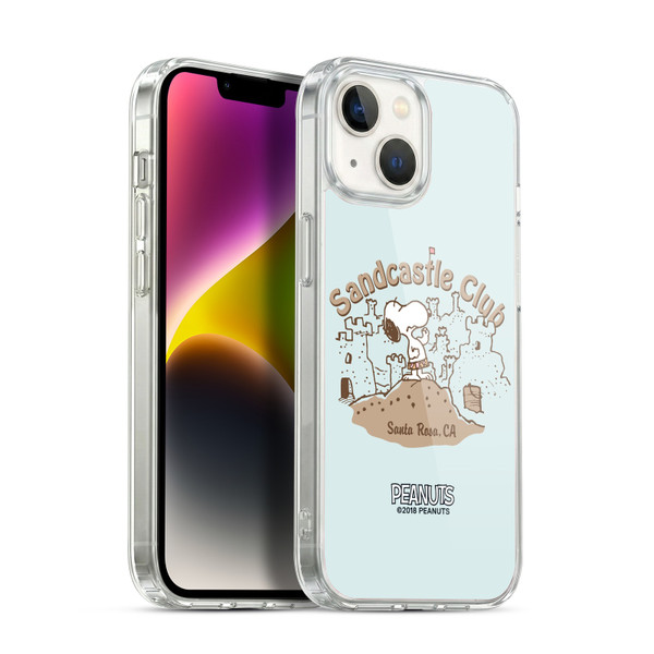 Peanuts Beach Snoopy Sand Castle Soft Gel Case for Apple iPhone 14