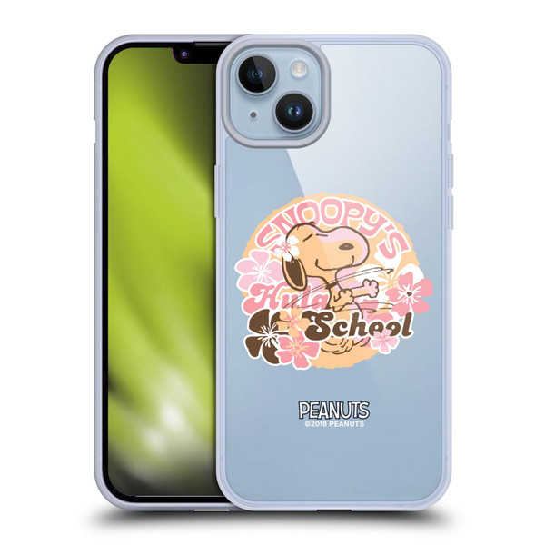 Peanuts Beach Snoopy Hula School Soft Gel Case for Apple iPhone 14 Plus & MagSafe