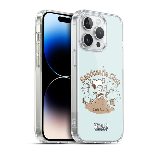 Peanuts Beach Snoopy Sand Castle Soft Gel Case for Apple iPhone 14 Pro & MagSafe