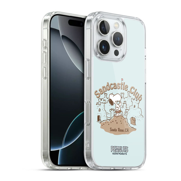 Peanuts Beach Snoopy Sand Castle Soft Gel Case for Apple iPhone 16 Pro & MagSafe