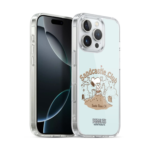 Peanuts Beach Snoopy Sand Castle Soft Gel Case for Apple iPhone 16 Pro & MagSafe