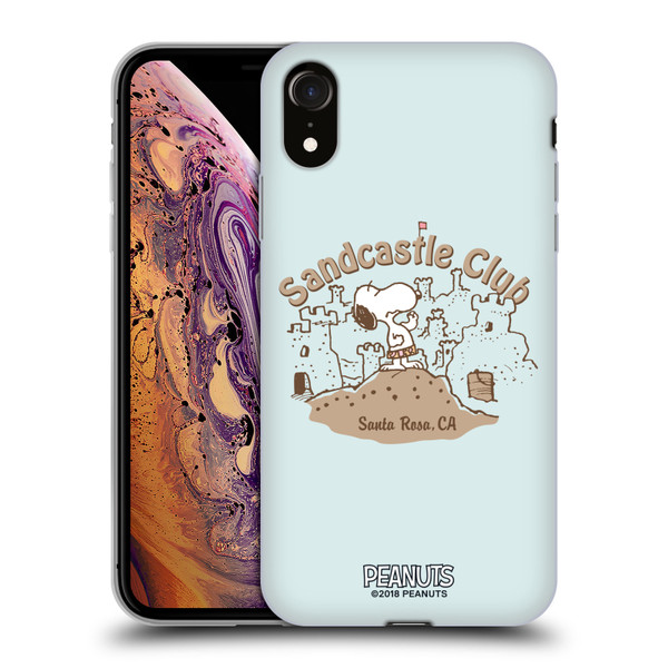 Peanuts Beach Snoopy Sand Castle Soft Gel Case for Apple iPhone XR