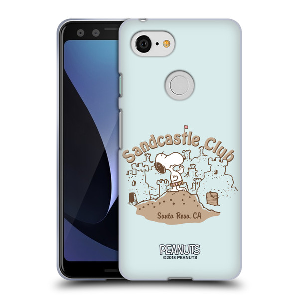 Peanuts Beach Snoopy Sand Castle Soft Gel Case for Google Pixel 3