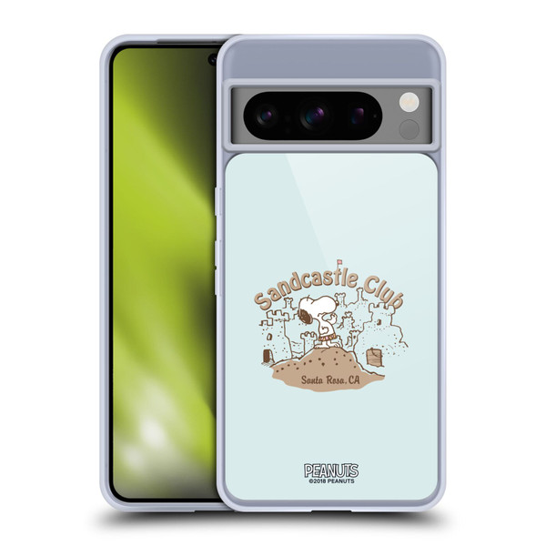 Peanuts Beach Snoopy Sand Castle Soft Gel Case for Google Pixel 8 Pro