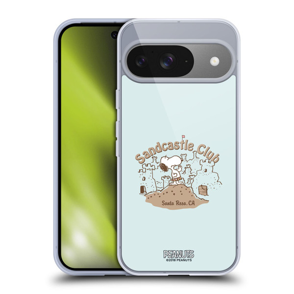 Peanuts Beach Snoopy Sand Castle Soft Gel Case for Google Pixel 9 / Pixel 9 Pro