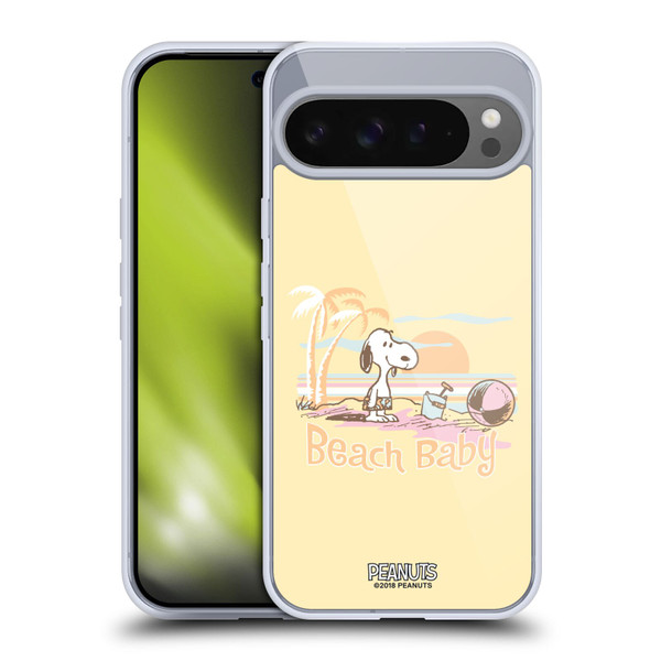 Peanuts Beach Snoopy Sunset Soft Gel Case for Google Pixel 9 Pro XL