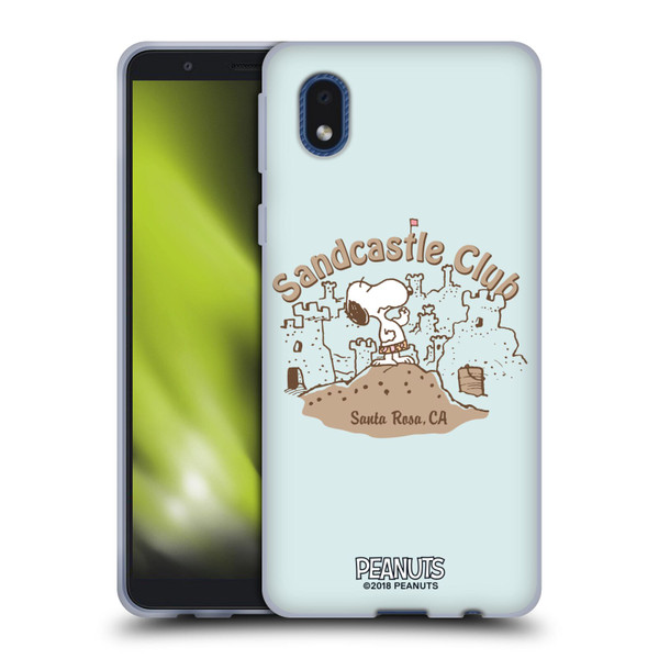 Peanuts Beach Snoopy Sand Castle Soft Gel Case for Samsung Galaxy A01 Core (2020)