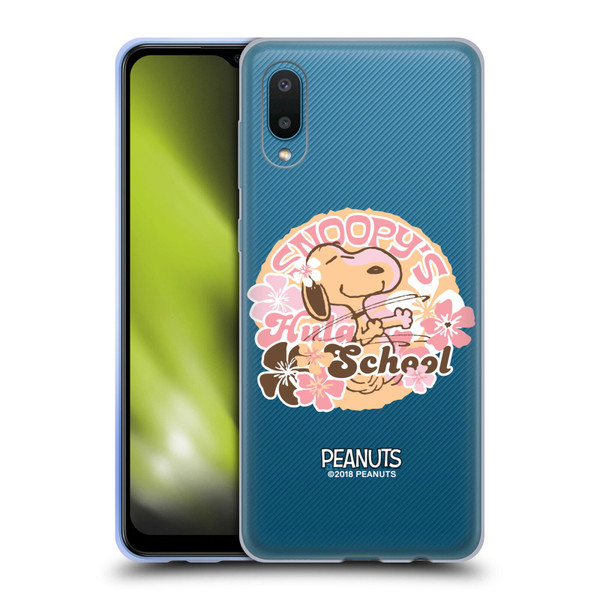 Peanuts Beach Snoopy Hula School Soft Gel Case for Samsung Galaxy A02/M02 (2021)