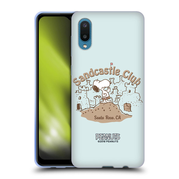 Peanuts Beach Snoopy Sand Castle Soft Gel Case for Samsung Galaxy A02/M02 (2021)