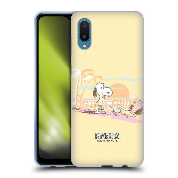 Peanuts Beach Snoopy Sunset Soft Gel Case for Samsung Galaxy A02/M02 (2021)