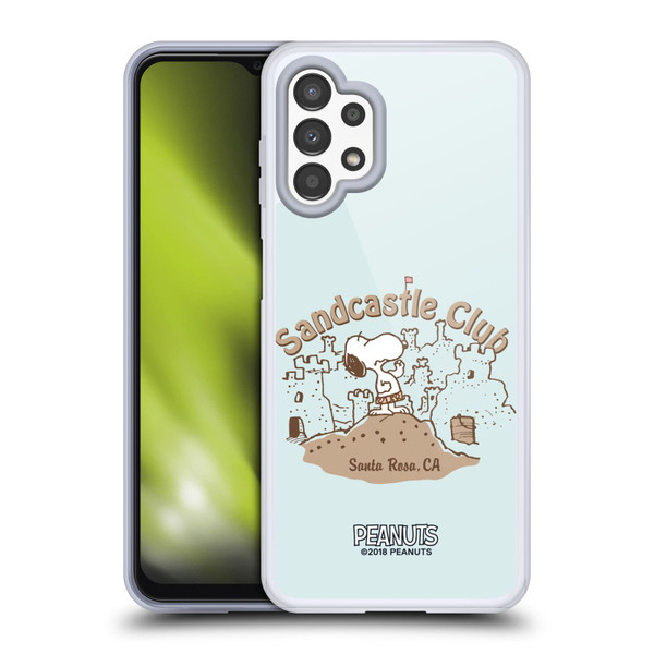 Peanuts Beach Snoopy Sand Castle Soft Gel Case for Samsung Galaxy A13 (2022)