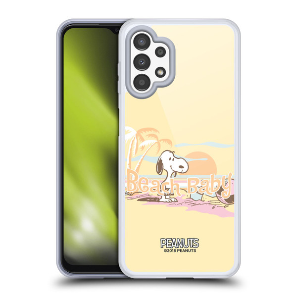 Peanuts Beach Snoopy Sunset Soft Gel Case for Samsung Galaxy A13 (2022)