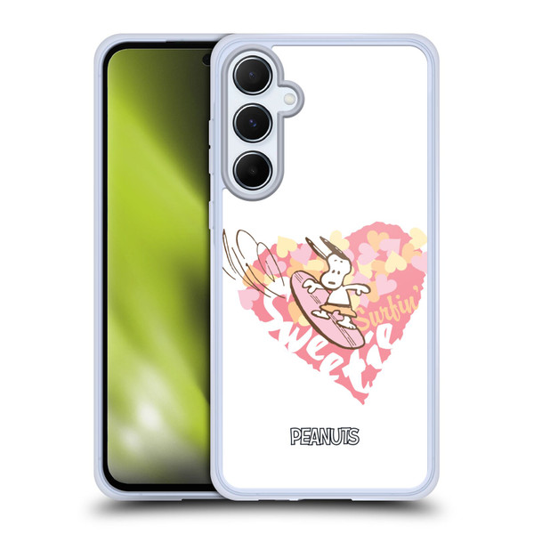 Peanuts Beach Snoopy Surfing Sweetie Soft Gel Case for Samsung Galaxy A55 5G