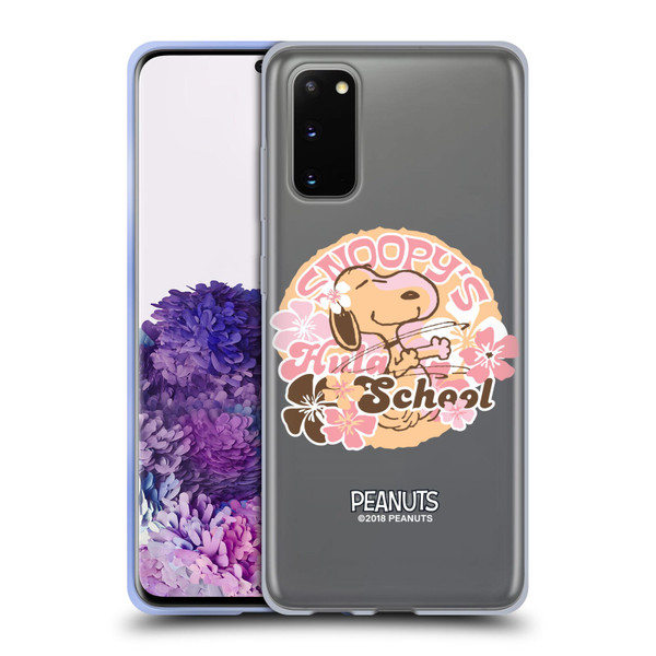 Peanuts Beach Snoopy Hula School Soft Gel Case for Samsung Galaxy S20 / S20 5G