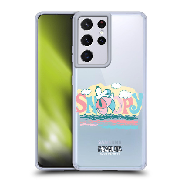 Peanuts Beach Snoopy Ball Soft Gel Case for Samsung Galaxy S21 Ultra 5G & MagSafe