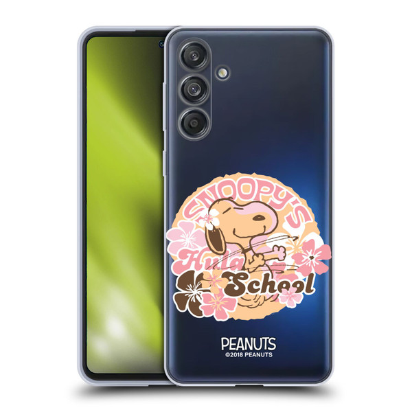 Peanuts Beach Snoopy Hula School Soft Gel Case for Samsung Galaxy M55 5G