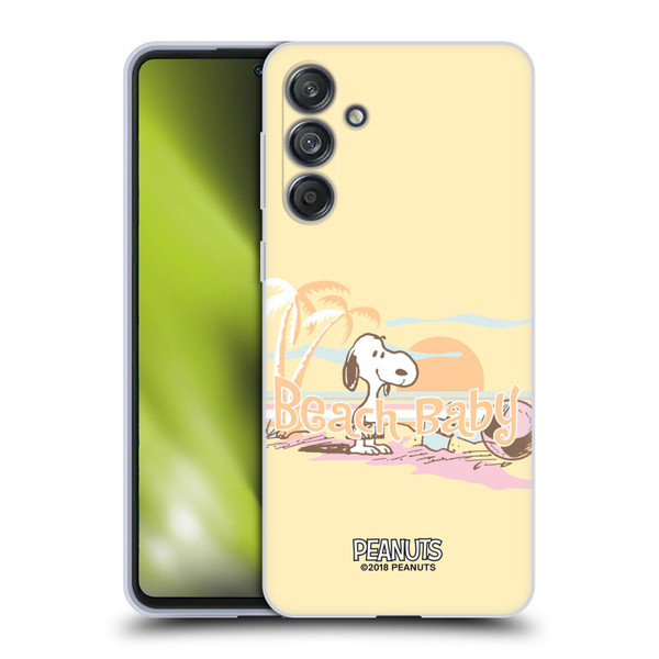 Peanuts Beach Snoopy Sunset Soft Gel Case for Samsung Galaxy M55 5G