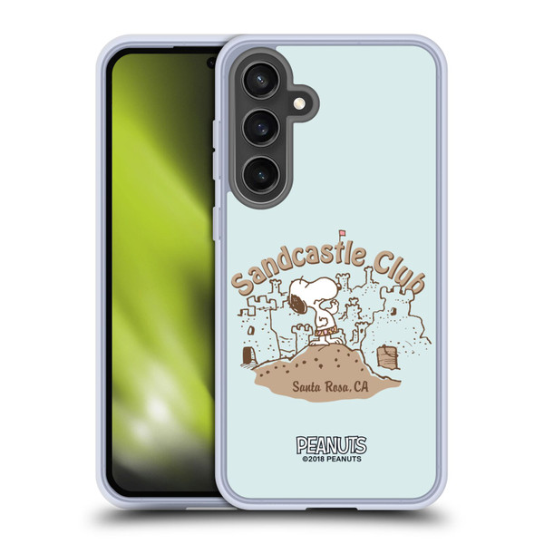 Peanuts Beach Snoopy Sand Castle Soft Gel Case for Samsung Galaxy S24 FE & MagSafe