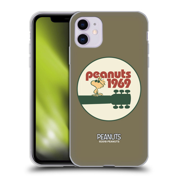 Peanuts Woodstock 50th Guitar 1969 Soft Gel Case for Apple iPhone 11
