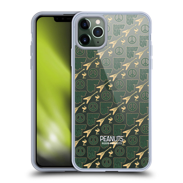Peanuts Woodstock 50th Right On Pattern Soft Gel Case for Apple iPhone 11 Pro Max & MagSafe