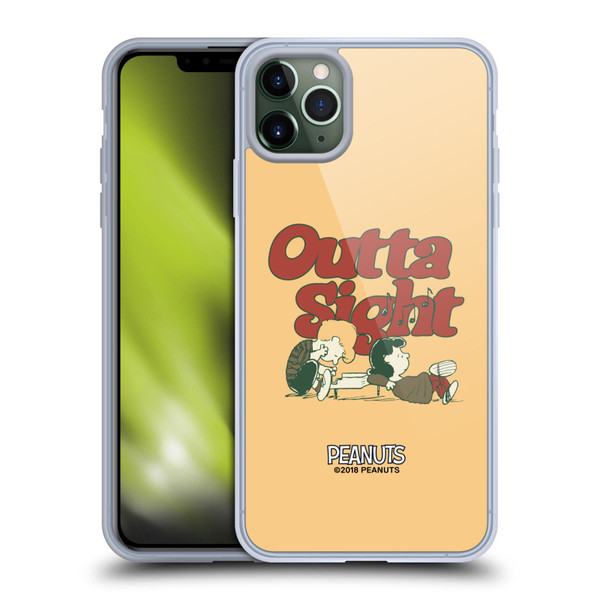 Peanuts Woodstock 50th Schroeder Lucy Outta Sight Soft Gel Case for Apple iPhone 11 Pro Max & MagSafe