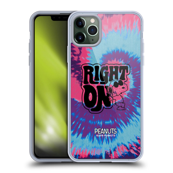 Peanuts Woodstock 50th Snoopy Tie Dye Right On Soft Gel Case for Apple iPhone 11 Pro Max