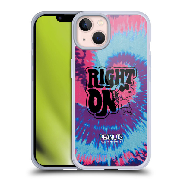 Peanuts Woodstock 50th Snoopy Tie Dye Right On Soft Gel Case for Apple iPhone 13