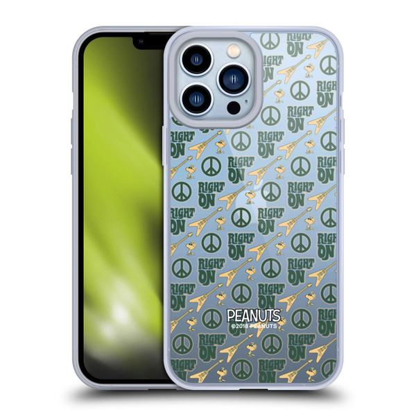 Peanuts Woodstock 50th Right On Pattern Soft Gel Case for Apple iPhone 13 Pro Max & MagSafe
