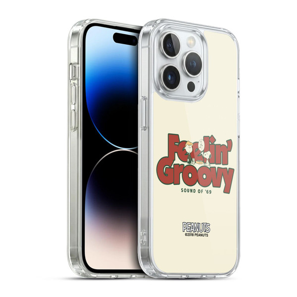 Peanuts Woodstock 50th Schroeder Snoopy Groovy Soft Gel Case for Apple iPhone 13 Pro & MagSafe