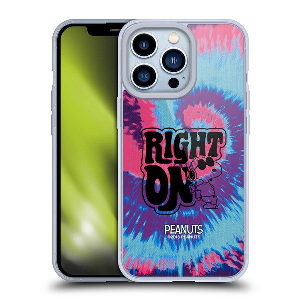 Peanuts Woodstock 50th Snoopy Tie Dye Right On Soft Gel Case for Apple iPhone 13 Pro