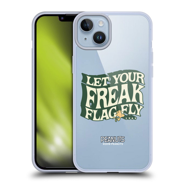 Peanuts Woodstock 50th Freak Flag Fly Soft Gel Case for Apple iPhone 14 Plus & MagSafe