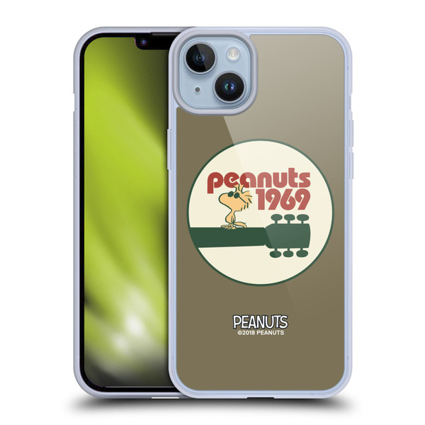 Peanuts Woodstock 50th Guitar 1969 Soft Gel Case for Apple iPhone 14 Plus
