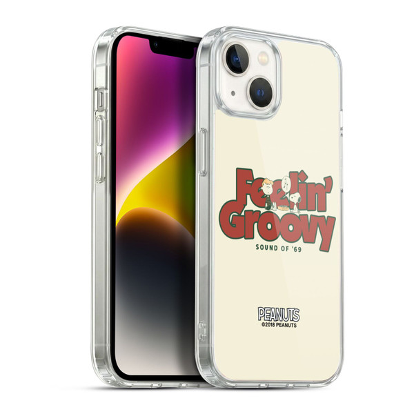 Peanuts Woodstock 50th Schroeder Snoopy Groovy Soft Gel Case for Apple iPhone 14 Plus & MagSafe