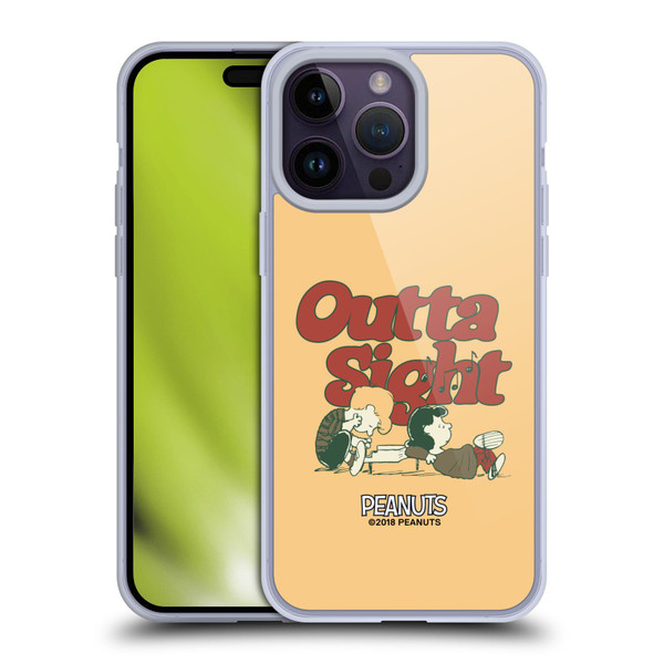 Peanuts Woodstock 50th Schroeder Lucy Outta Sight Soft Gel Case for Apple iPhone 14 Pro Max