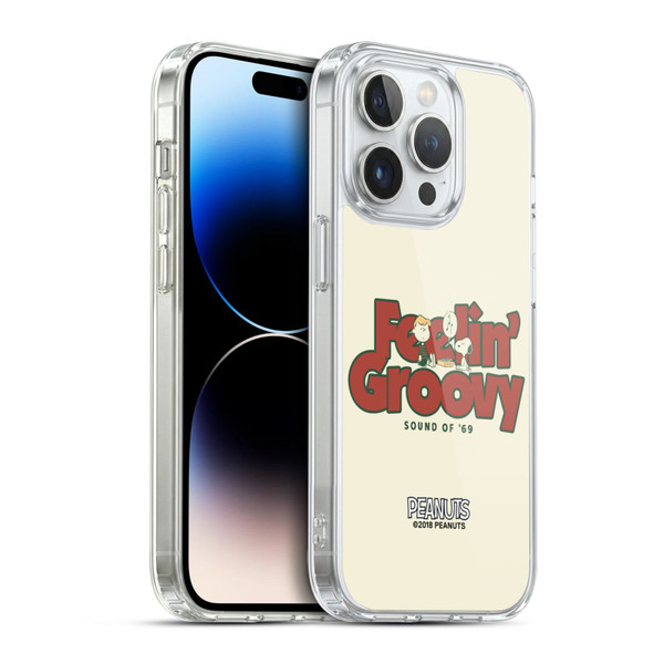 Peanuts Woodstock 50th Schroeder Snoopy Groovy Soft Gel Case for Apple iPhone 14 Pro & MagSafe