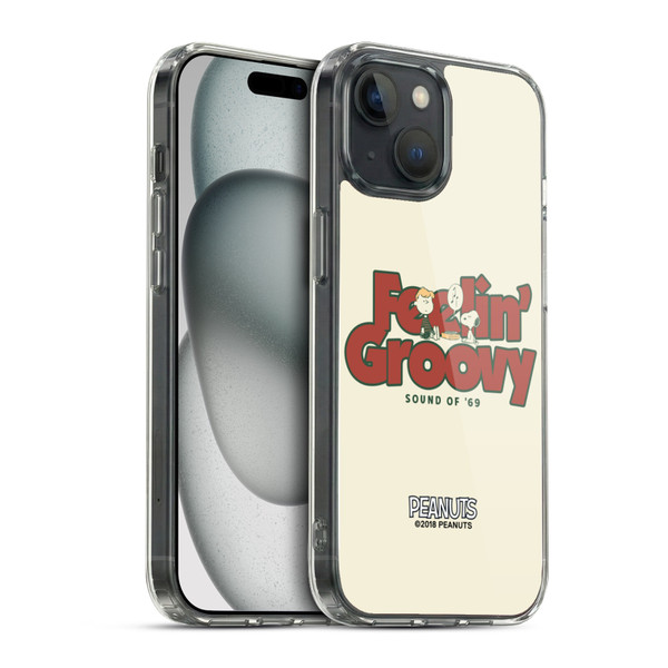 Peanuts Woodstock 50th Schroeder Snoopy Groovy Soft Gel Case for Apple iPhone 15 & MagSafe