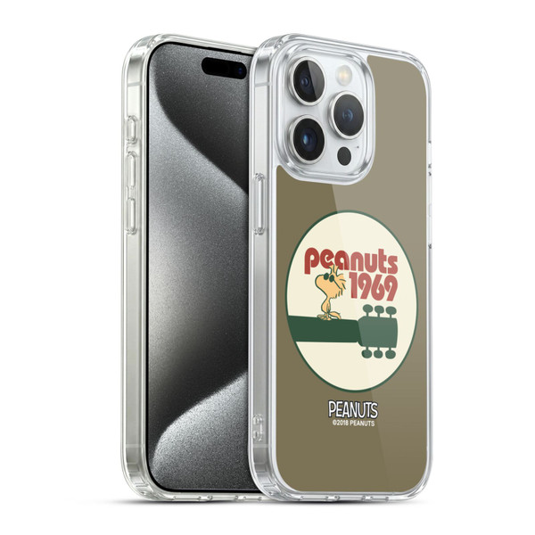 Peanuts Woodstock 50th Guitar 1969 Soft Gel Case for Apple iPhone 15 Pro & MagSafe