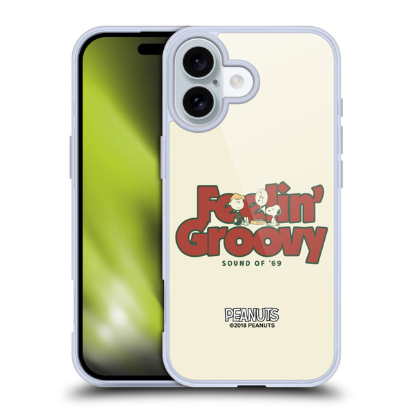 Peanuts Woodstock 50th Schroeder Snoopy Groovy Soft Gel Case for Apple iPhone 16 & MagSafe