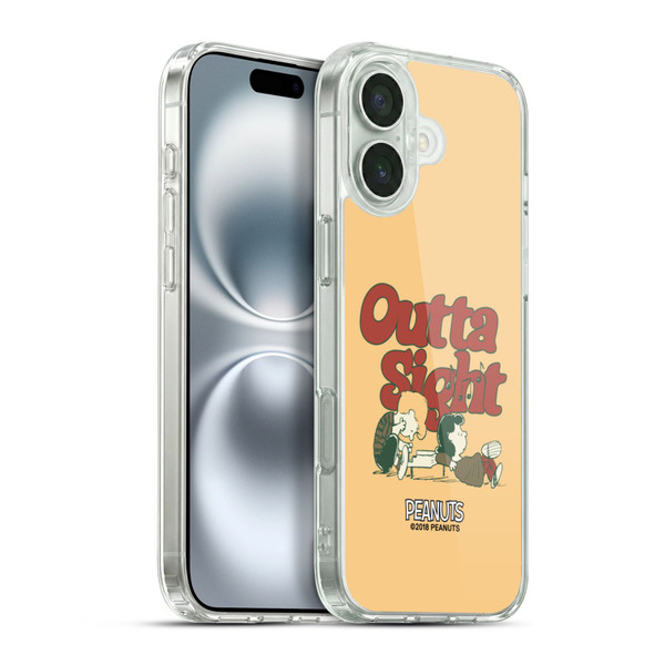 Peanuts Woodstock 50th Schroeder Lucy Outta Sight Soft Gel Case for Apple iPhone 16 Plus & MagSafe