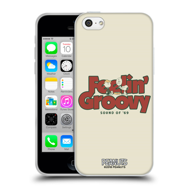 Peanuts Woodstock 50th Schroeder Snoopy Groovy Soft Gel Case for Apple iPhone 5c